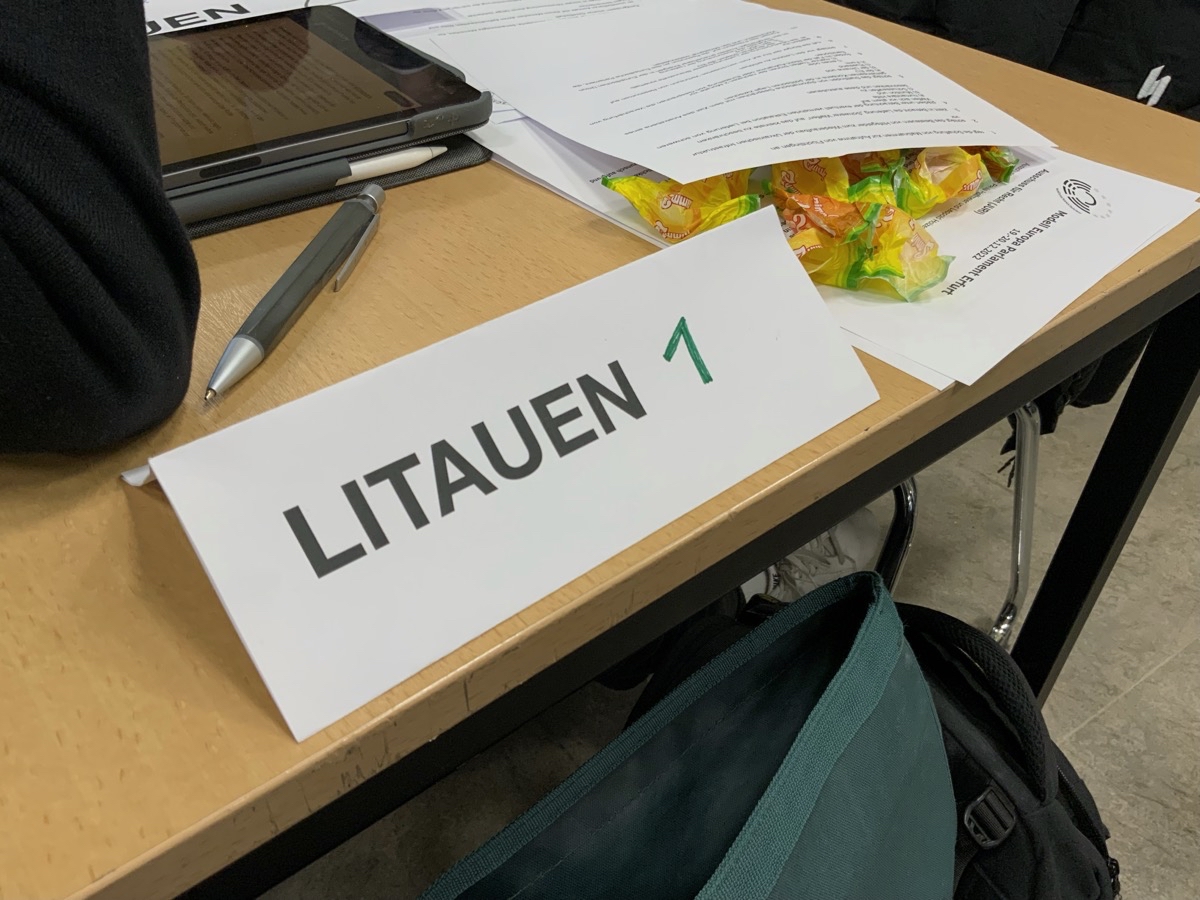 Europaparlament spielen in der Aula